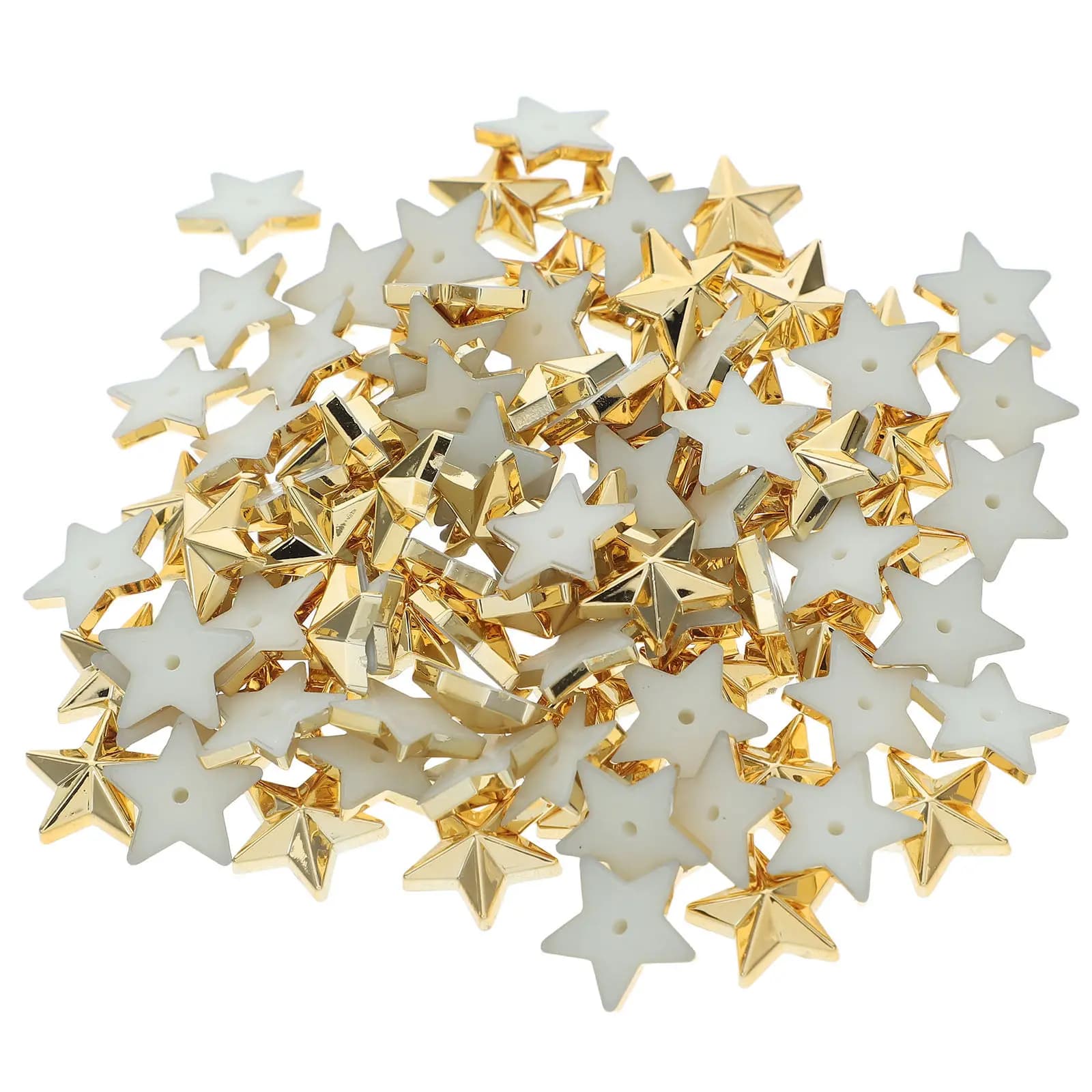 100Pcs Acrylic Star Flatback Rhinestones Five Pointed DIY Craft Kit for Clothing Embellishment Bracelet Making Embroidery Shoe