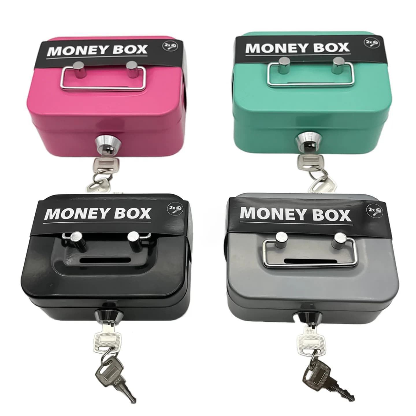 New Creative Portable Lockable Piggy Bank Storage Box, Small Size Coin Saving Box with Key Lock