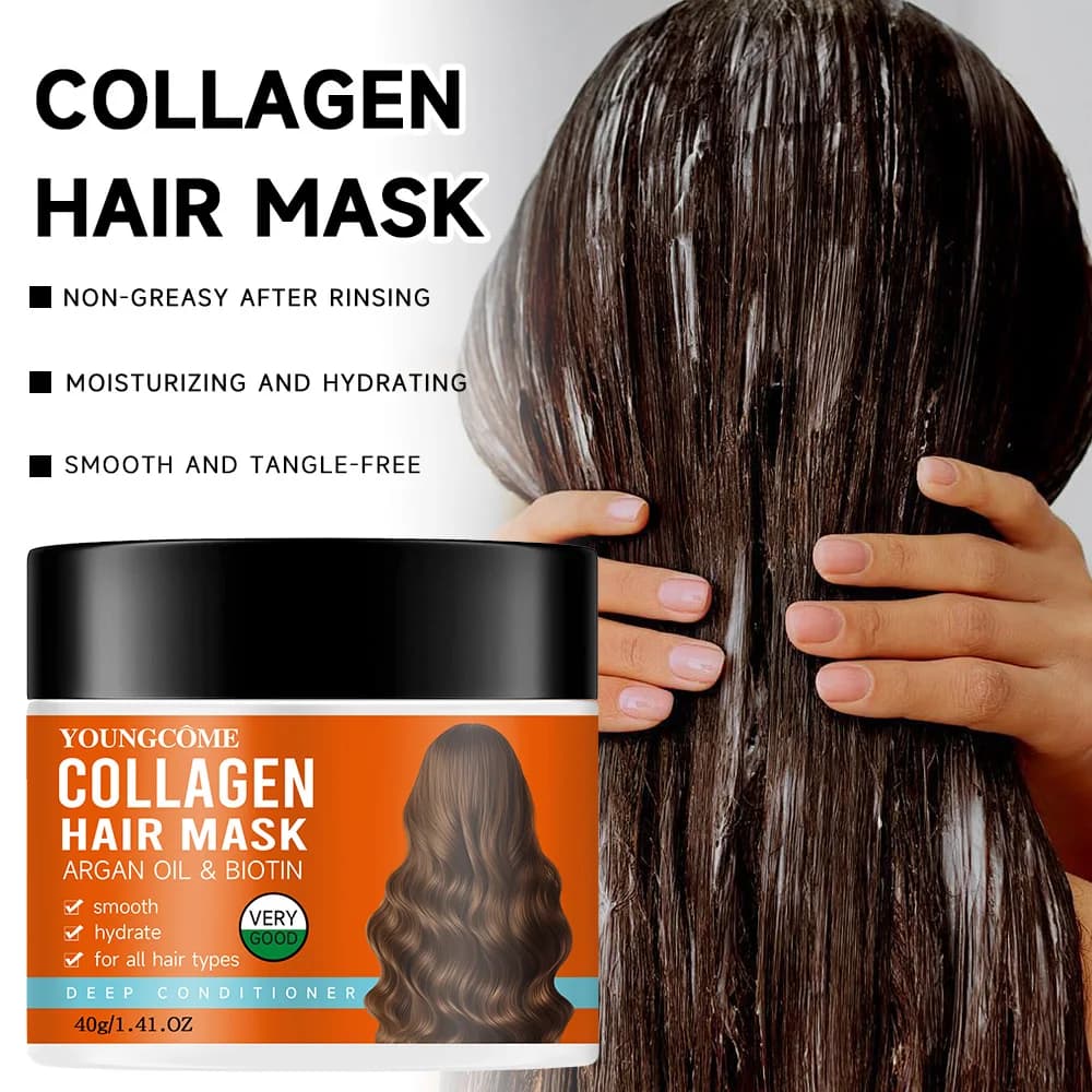 Treatment for collagen hair Deep repair Conditioner Argan oil Hair mask Dry and damaged hair essence All hair types 70g New cream