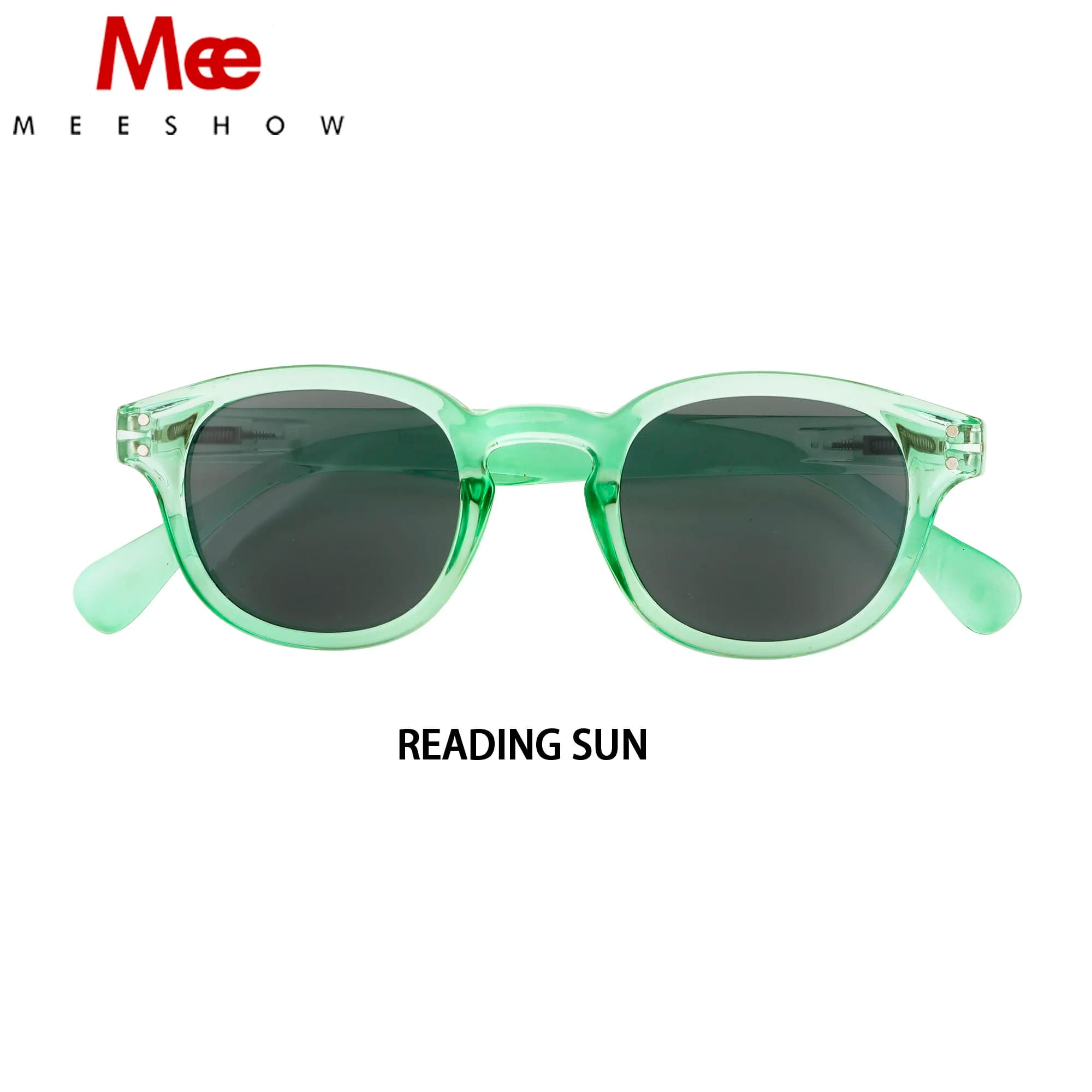 Meeshow Reading sunglasses Men Women Green Glass Lunettes De Lecture Solaires UV400 Sun Reader Summer Presbyopia glasses 1513