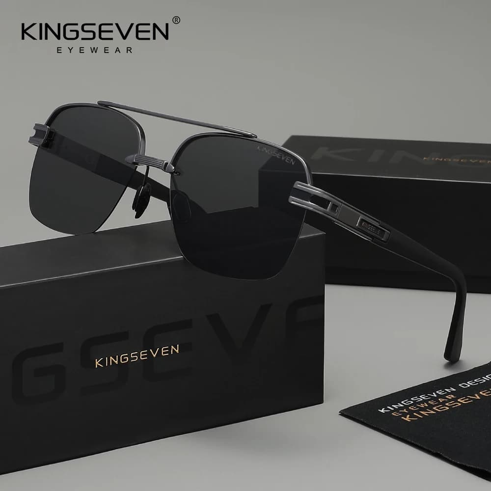 Original Fashion Sunglasses Men Polarized UV400 ProtectiveGlasses Women Square Large Half-Frame Anti-glare Driving Eyewear