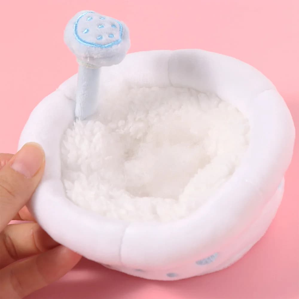 Accessori per Foto, Oggetti di Scena, Vasca da Bagno in Cotone, Piccolo Ornamento per Mobili, Sacco a Pelo Kawaii Cartoon 10cm, Accessori per Vasca