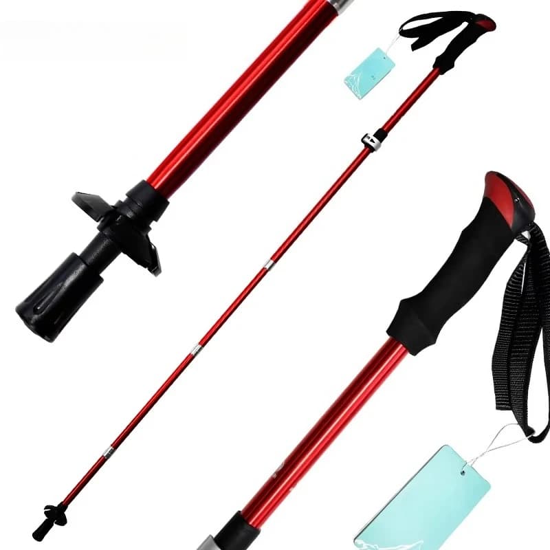 Bastoncini da Trekking in Alluminio Leggero - Bastoni Pieghevoli con Chiusura Rapida per Arrampicata in Montagna e Camminata | Pieghevole e Resistente