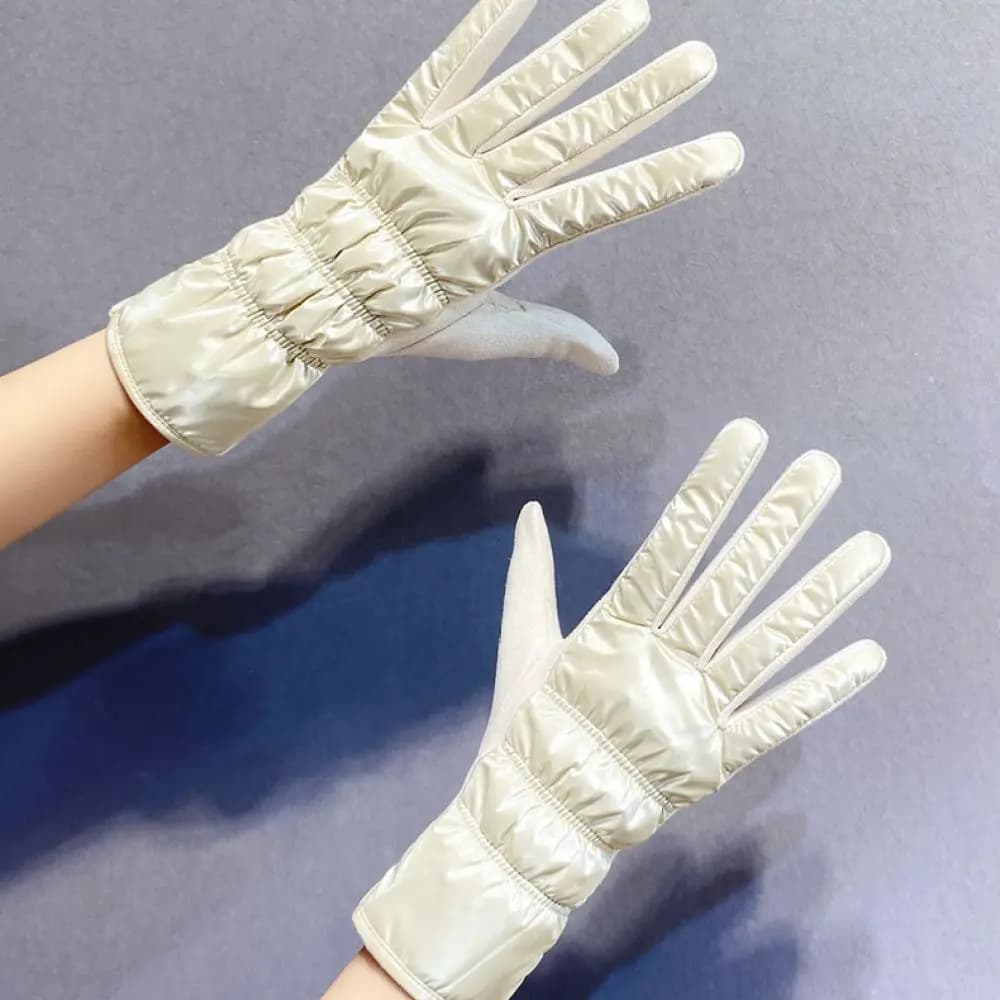 Womens Winter Touchscreen Gloves Thickened Warm Plush Lining Windproof Waterproof For Electric Bike Outdoor Riding