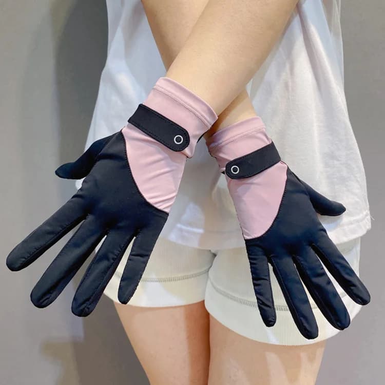 Summer Ice Silk Sunscreen Gloves Women Touch Screen Gloves Anti-UV Breathable Non Slip Riding Driving Gloves fitness