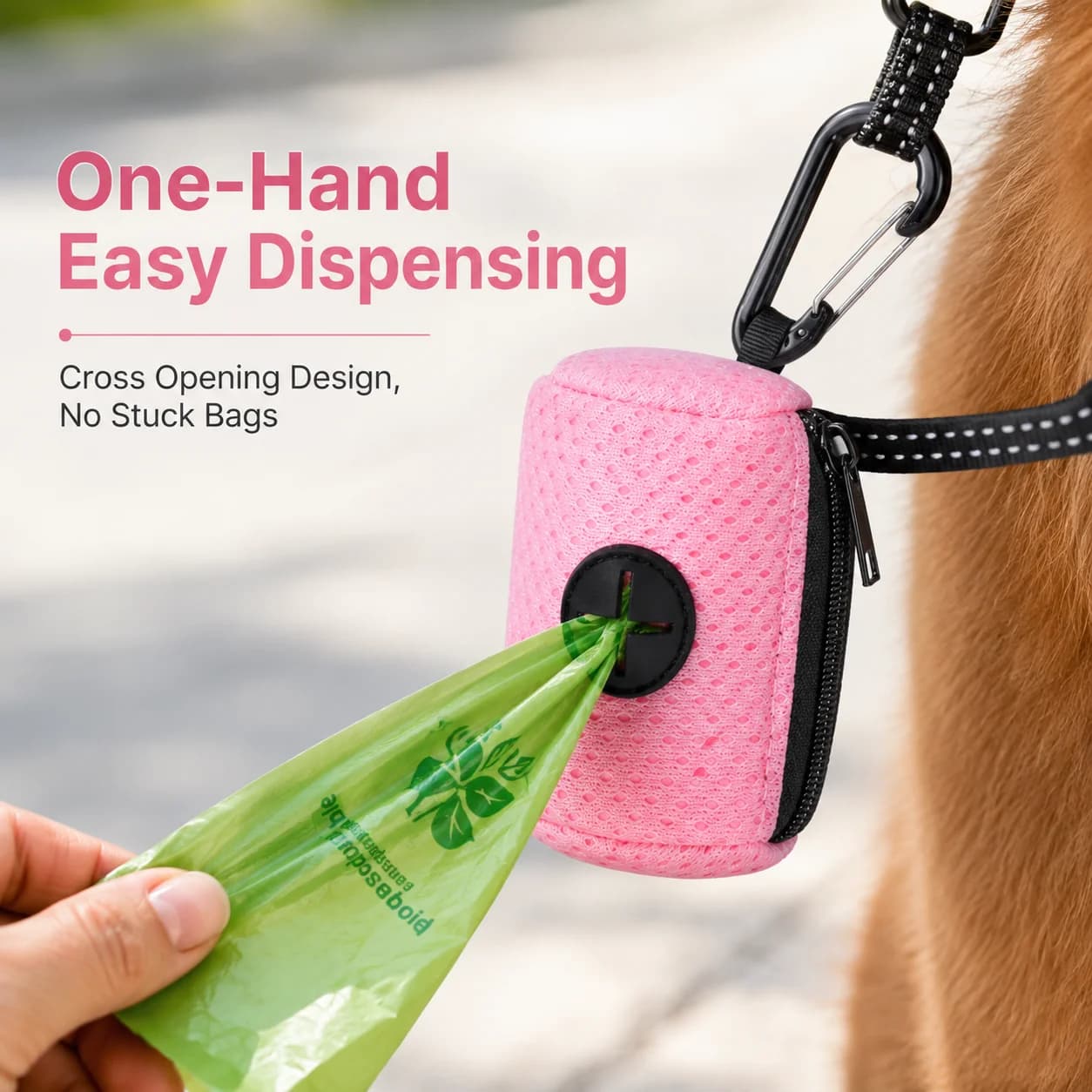 Cane Excrement Bags Dispenser, Door Bags Suitable for Cane Walks, Hygienic Bag Dispenser, Pet Accessories