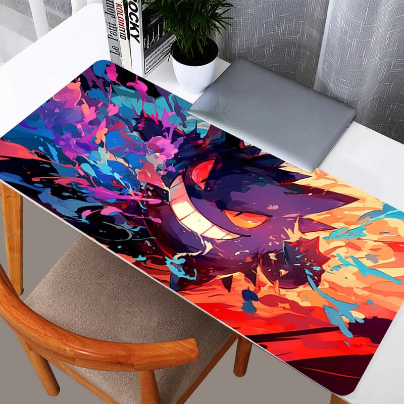 Tappetino per Mouse da Gaming Gengar, Grande Tappetino per Tastiera Anime Durevole, Tappetino XXL per Scrivania PC