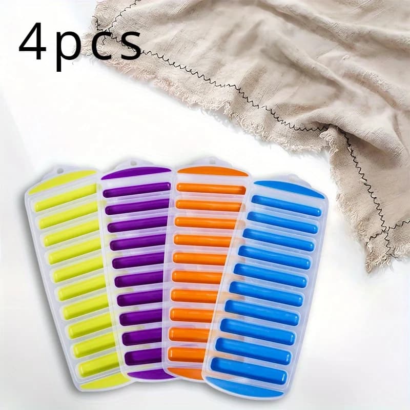 4 pezzi, stampo per ghiaccioli, stampo per ghiaccioli creativo, stampo per ghiaccioli in plastica, stampo per gelato, scatola per cubetti di ghiaccio, stampo per ghiaccioli per uso domestico, sicuro