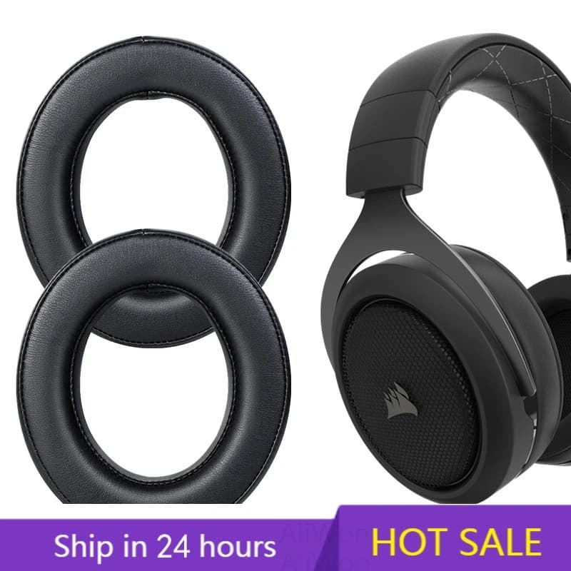 Cuscinetti di ricambio per CORSAIR HS50 HS60 HS70 Pro Auricolare Bluetooth Cuffie da gioco Custodia in pelle Auricolare Paraorecchie Cover