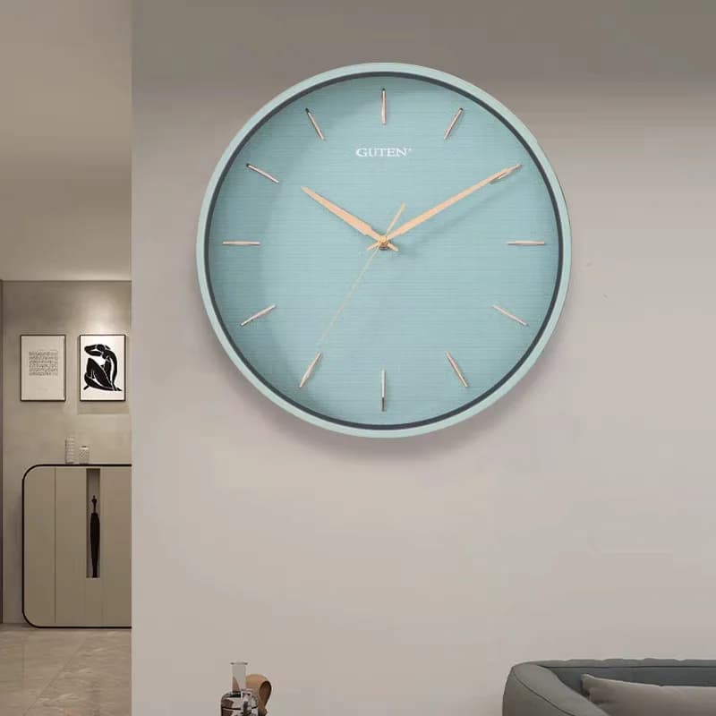 Orologio da parete in metallo di lusso leggero soggiorno semplice orologio al quarzo atmosfera domestica