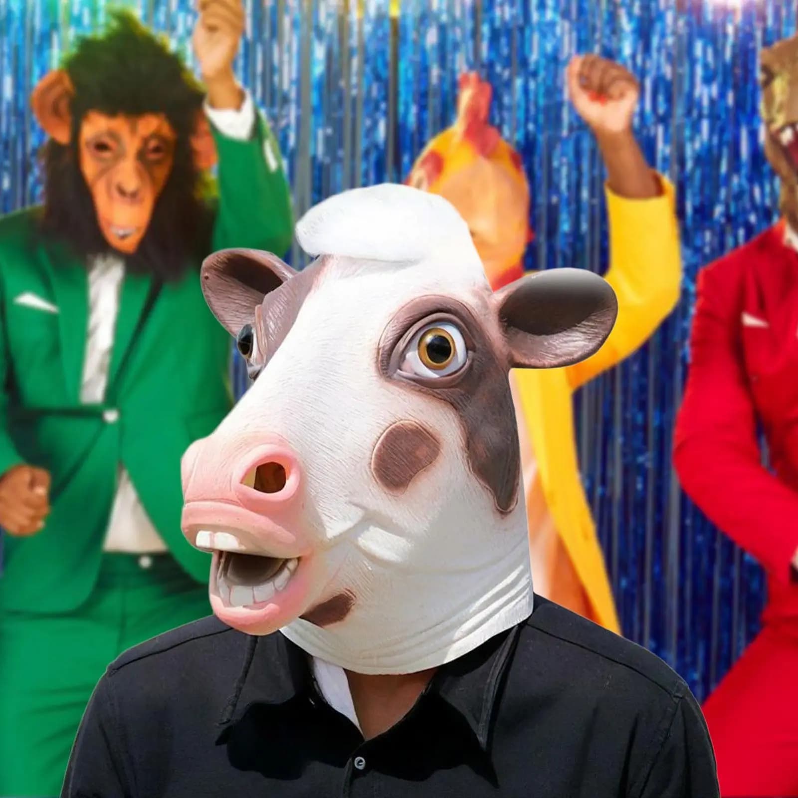 Maschera da mucca di Halloween Copertura leggera per il viso per spettacoli di carnevale di Halloween