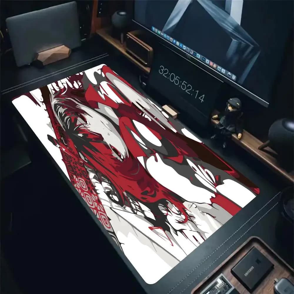 Tappetino per mouse anime H-hitagi S-senjougahara, tappetino per mouse grande da gioco con bordi rinforzati, tappetino spesso per tastiera e scrivania del computer