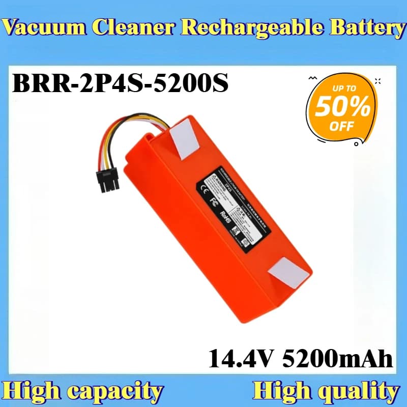 Per Roborock Q5 Q5 + Q7 Max Q7 Q340RR Q380RR Aspirapolvere Batterie Ricaricabili BRR-2P4S-5200S 14.4V 5200mAh