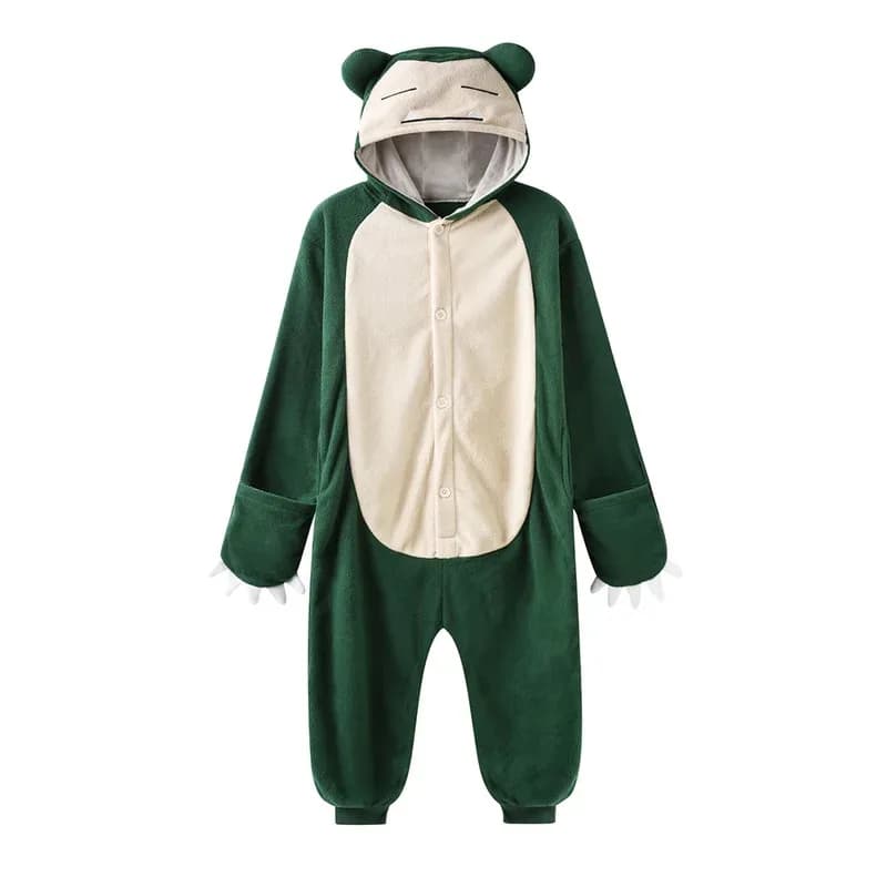 l2025l Nuovo costume cosplay anime per bambini verde animale cosplay vestito di Halloween ragazzi ragazze vestito carino tute da festa