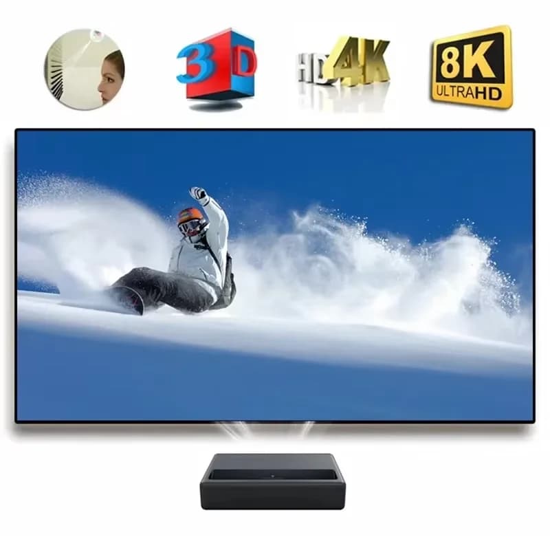 Schermo di Proiezione a Cornice Fissa in PET Cristallo ALR 2026 HOT, con Tecnologia CLR UST per Proiettori a Ottica Ultra Corta, 130 Pollici Max