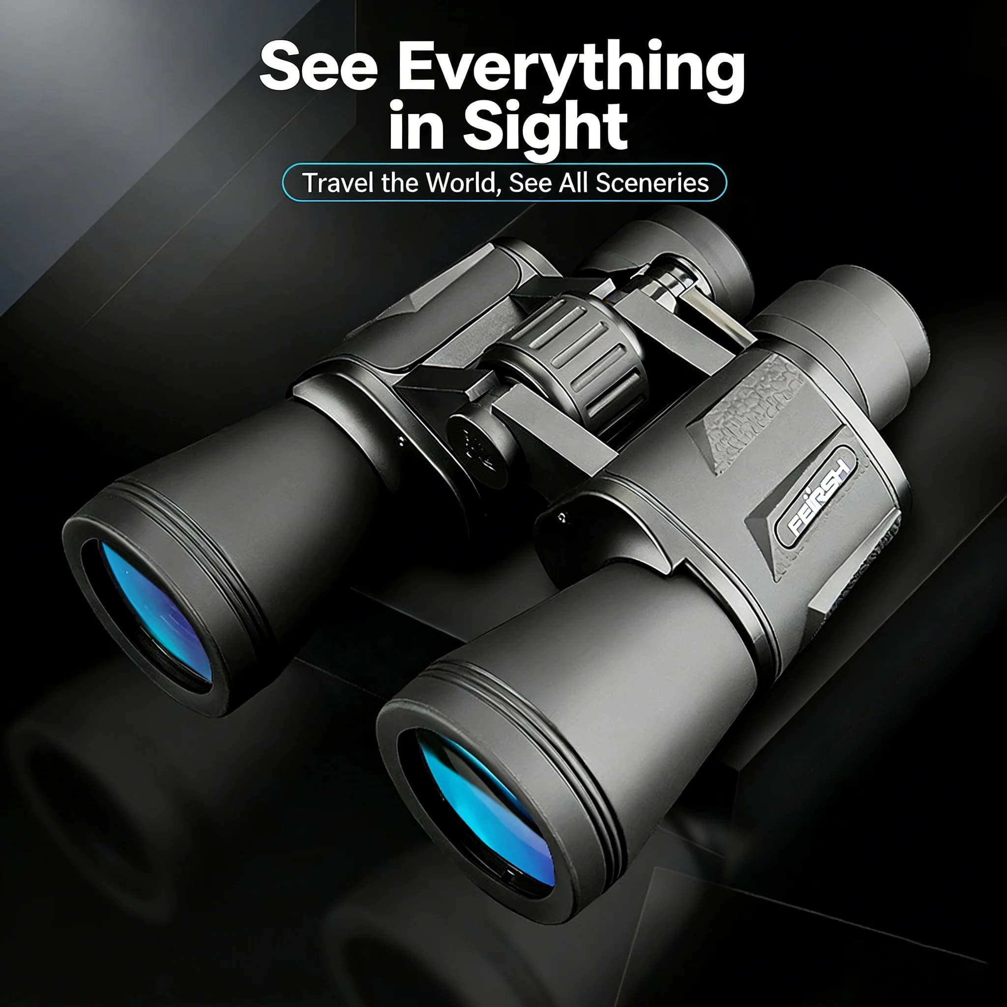 Binocolo 10x50 per Adulti con Prisma BAK4, Telescopio Professionale HD Impermeabile per Birdwatching, Caccia e Viaggi