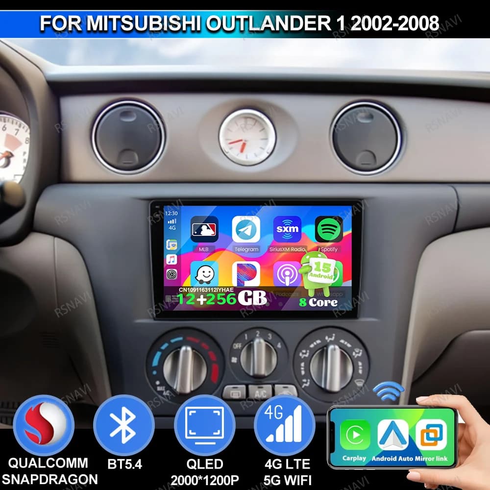 Autoradio Android 15 Per Mitsubishi Outlander 1 2002 2003-2008 AUTO WINDSHIELD SUNSHADES Interni Parti di Ricambio Stereo Clio 4