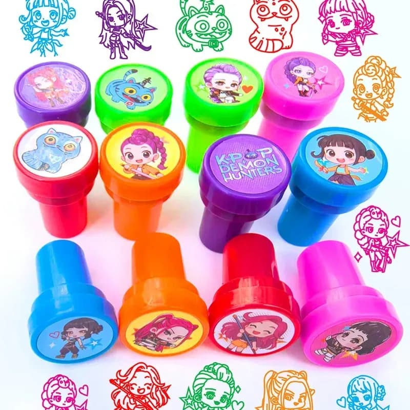 12pcs/24pcs Kids Stamp Set Birthday Party Favors DIY Painting Teaching Tool Photo Album Decorations Party Bag Fillers