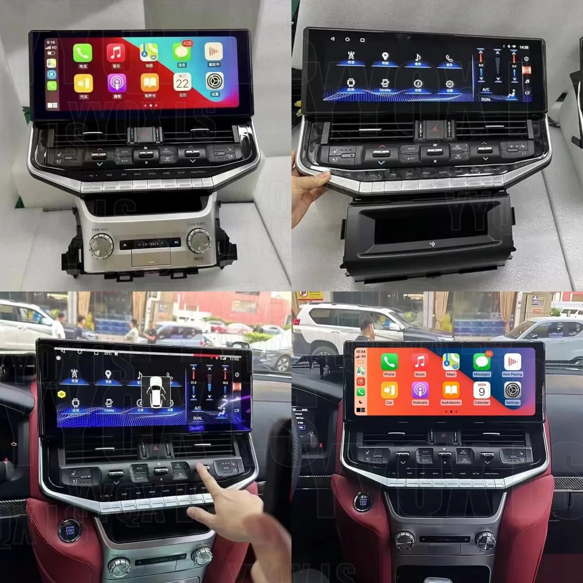 Car Radio For TOYOTA LC200 Upgrade LC300 2008-2021 Carplay Auto Android14.0 360 Camera Car Multimedia DVD Player GPS Naviga WIFI