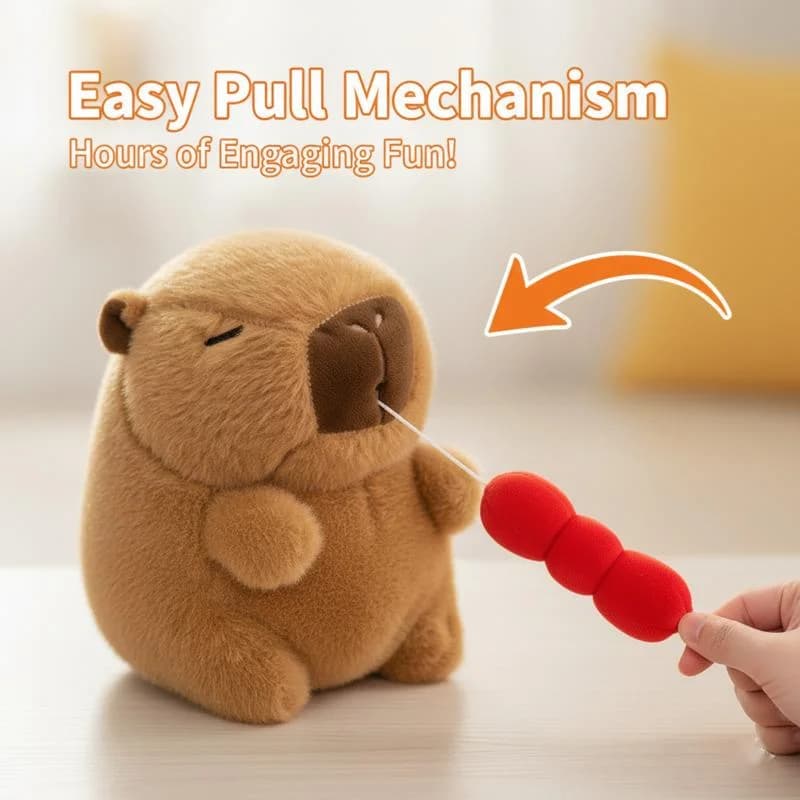 Peluche Capibara 20 cm, Divertente Animale di Peluche con Hawthorn Candito, Simpatico Morbido Pupazzo Kawaii, Premio per Macchina Artiglio, Regalo Decorativo