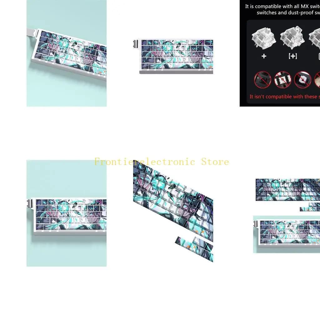 G8DB Copritasti ergonomici Tastiere meccaniche Copritasti PBT per 61 67 68 tastiere Accessori da gioco per PC Collezione regalo
