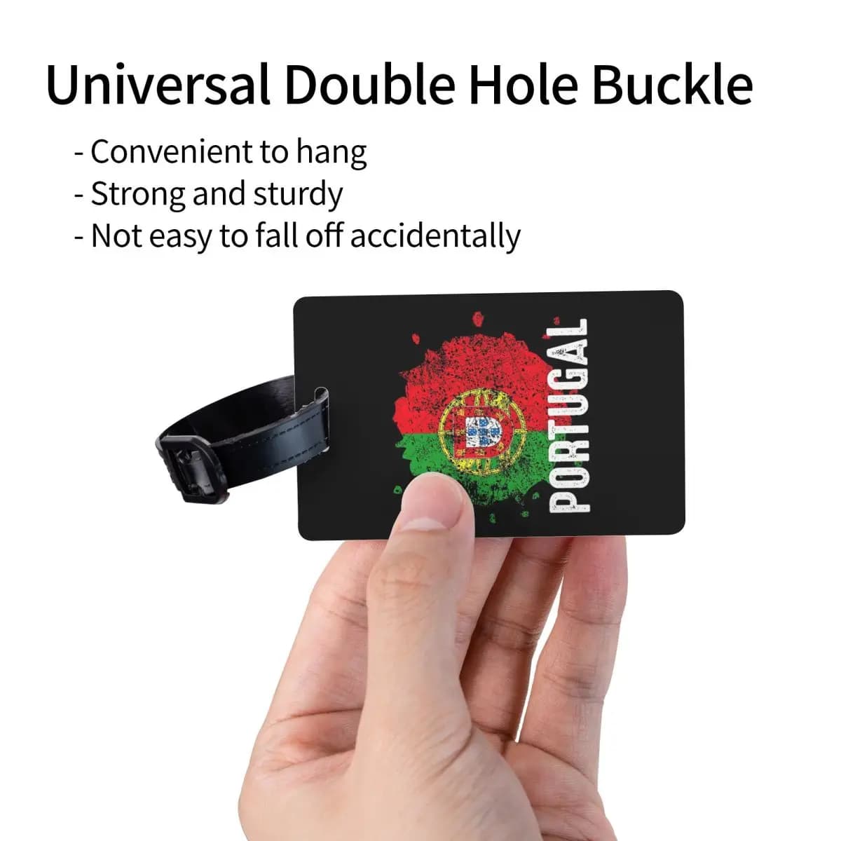Etichette per bagagli con bandiera del Portogallo, accessori per valigie, etichetta per bagagli da viaggio, porta etichetta con nome, indirizzo e ID