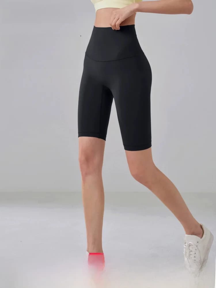 Pantaloncini Yoga a Vita Alta da Donna, Asciugatura Rapida, Effetto Seconda Pelle, Abbigliamento Sportivo per Corsa e Ciclismo Outdoor, Lunghezza Cinque Quarti