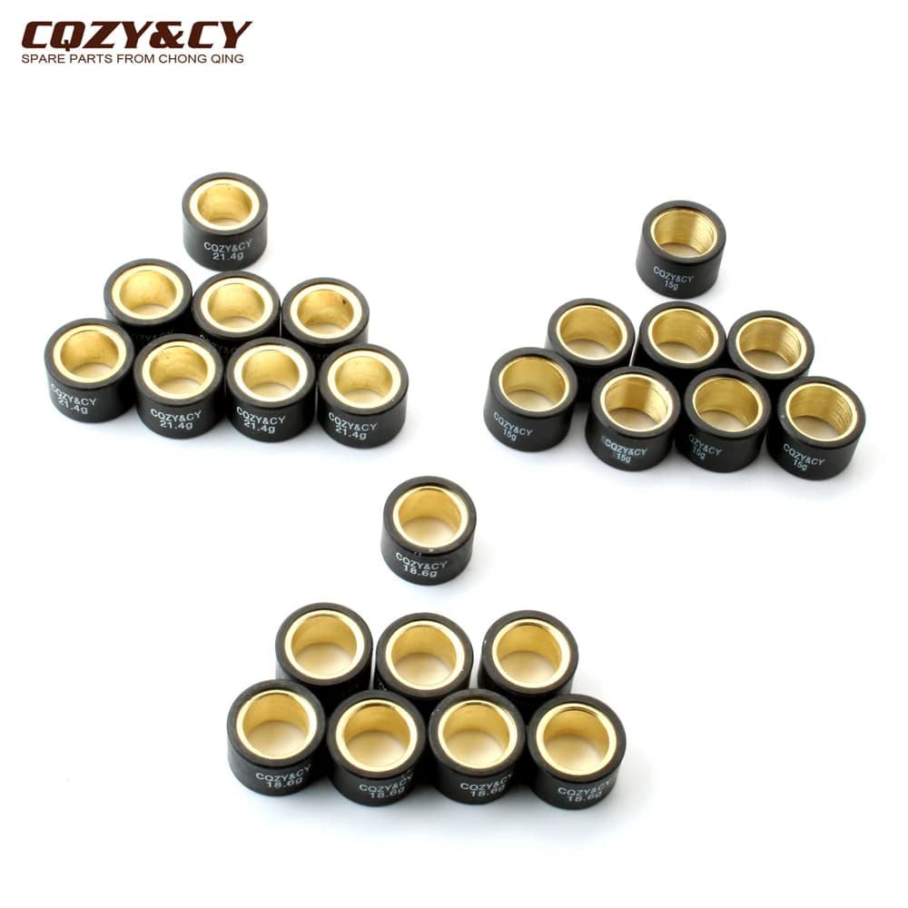 Set of 8 Rollers Racing 25x17mm for Piaggio Beverly Cruiser 500 Mp3 Lt-Rt X9 Evolution Abs X10 4V The European Community