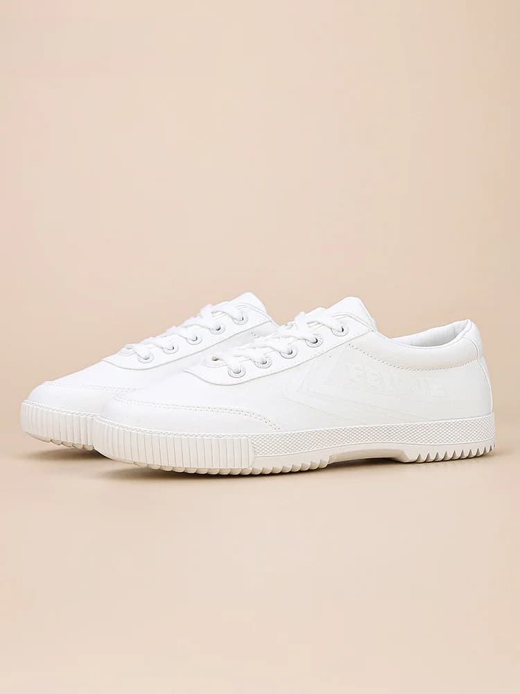 Feiyue Spring Canvas Sneakers Unisex Classic Casual Low Top Anti-Slip Rubber Sole Fashionable White Shoes for Men And Women
