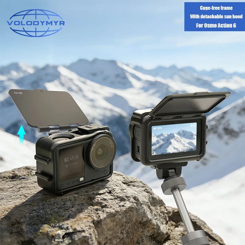 VOLODYMYR Action 6 Expansion Frame for Sand for Rabbits, Removable Dark Cover, Protective Plate for Action Camera
