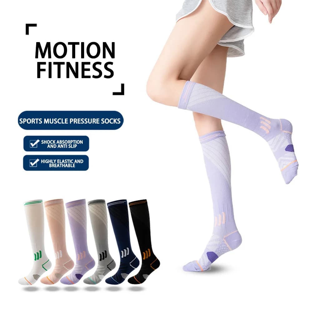 Pressure Socks for Summer Fitness Exercises Style Massage Corda for Jumping Yoga Vitello Race Protective Compression Socks