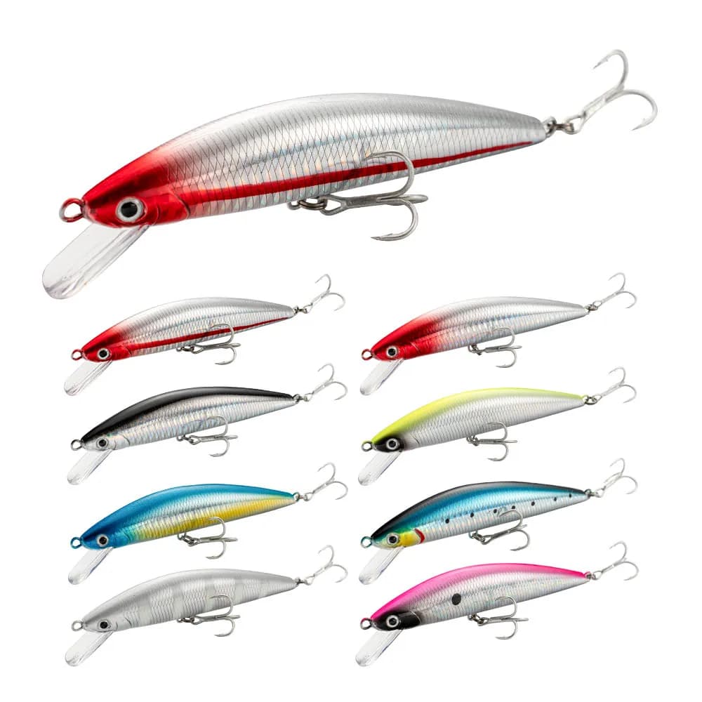 Richiamo di pesca Affondamento Minnow 13 cm 15 cm 40 g 60 g Sistema di peso Richiamo duro Pesca Forte Ami tripli Wobbler Jerkbait Swimbait Esca