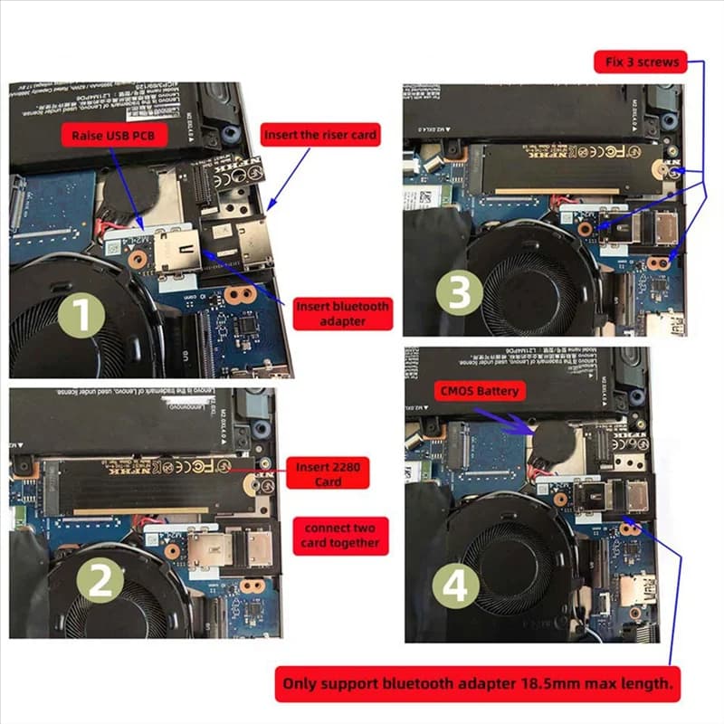 Adattatore host PCI-E 3.0 M.2 M-Key a Oculink SFF-8612 SFF-8611 ben realizzato per Thinkbook 14+ scheda grafica esterna e SSD