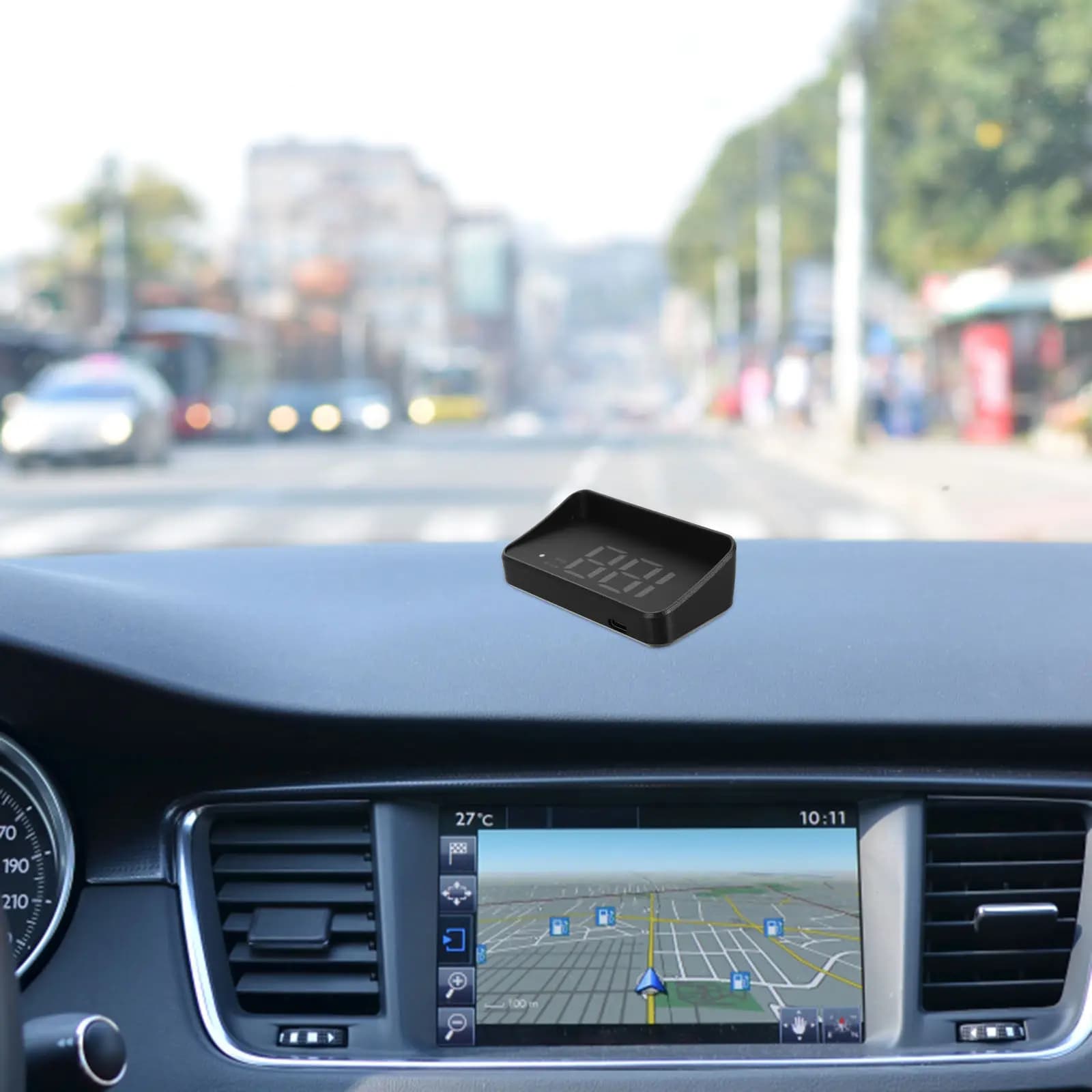Display HUD per Auto, Proiettore Elettronico, Tachimetro Digitale, Schermo Universale, GPS, Bussola, Alta Definizione, Multifunzionale