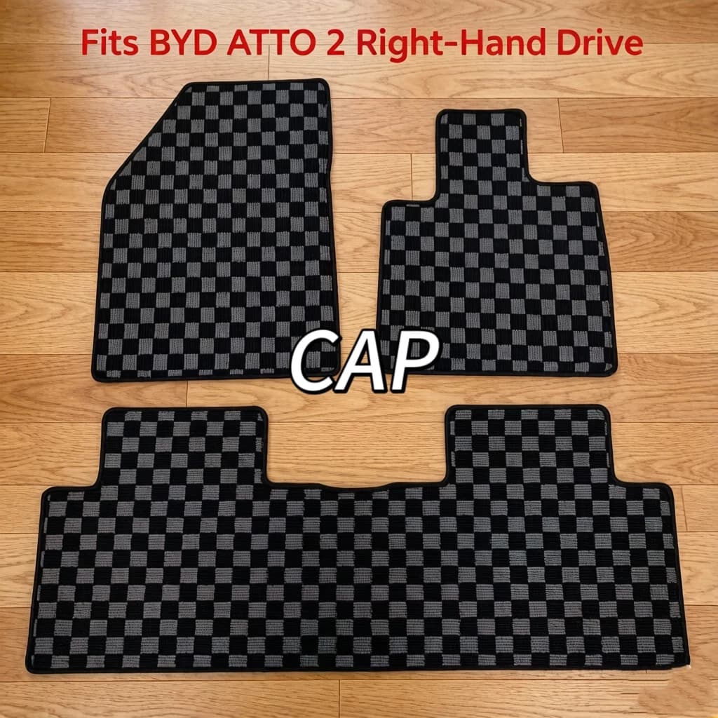 Tappetini Auto in Velluto su Misura per BYD ATTO 2 RHD, Ecologici, per Tutte le Stagioni, Non Bloccano l'Acceleratore, Protezione Completa