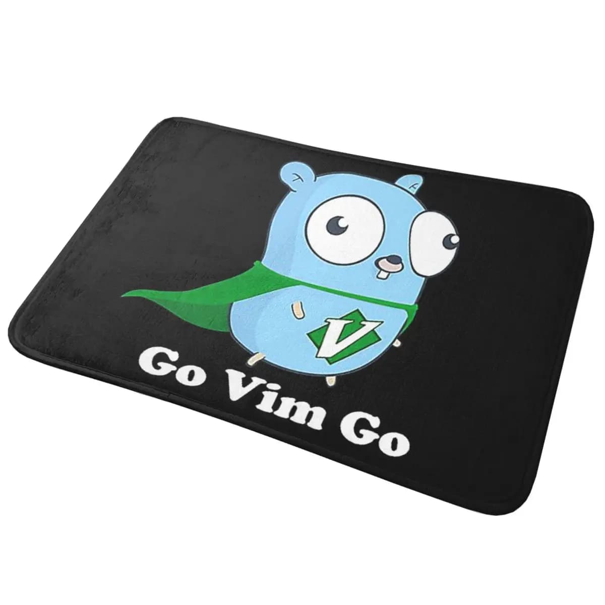 The Go Gopher Golang Vim Go Zerbino antiscivolo Tappetino Cuscino Tappeto per ingresso cucina Tappetini bagno casa