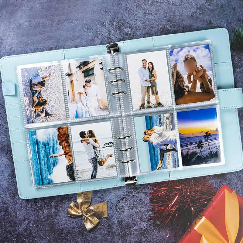 Collector for Photocard Kpop A5, 200 Card Slot, PU Leather Collector's Album with 25 Pages and 4 Pockets