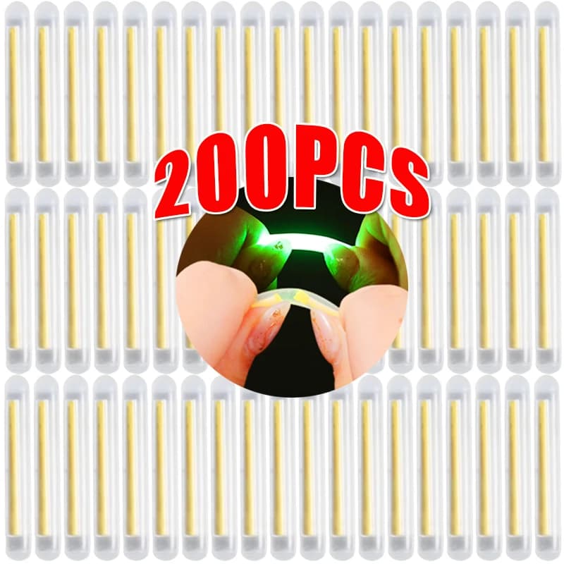 10-200PCS Lucciole Fluorescente Lightstick Luce 4.5 millimetri Galleggiante Da Pesca Asta Luci Bagliore Scuro Bastone Utile Attrezzatura Da Pesca Accessorie
