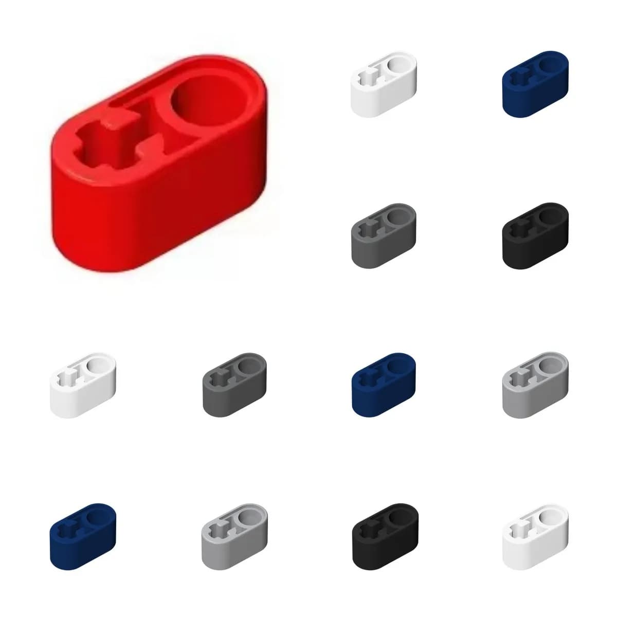 50 PZ 60483 74695 40147 Braccio di Sollevamento Spessore 1x2 Foro Dell'asse Mattoni Collezioni Bulk Modulare GBC Giocattoli Per Tecnici MOC Edifici Blocchi