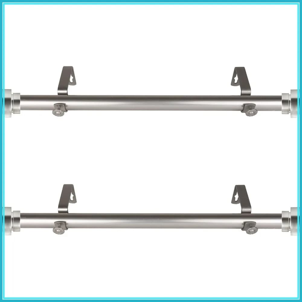 Asta per tenda laterale da 1 pollice, 12-20 pollici (set da 2) - Nickel satinato