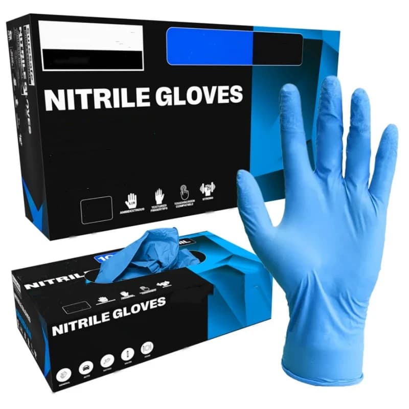 20/50/100 pezzi di guanti in nitrile blu monouso non sterili, guanti da lavoro di sicurezza industriale per la bellezza, tatuaggi, guanti per la pulizia della cucina
