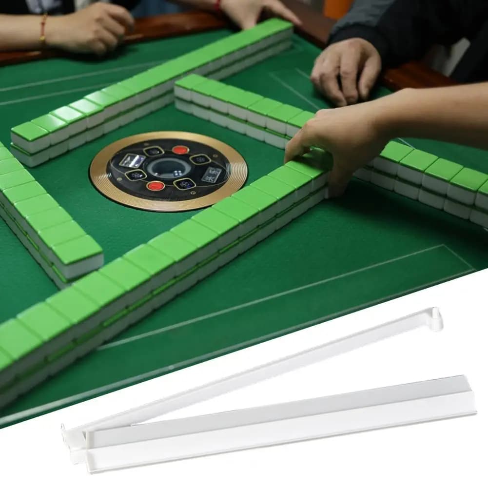 Supporti per Mahjong da 18,5 pollici Set di rack per Mahjong portatili con supporto per piastrelle a spinta Accessori per Mah Jongg americani resistenti per una facile