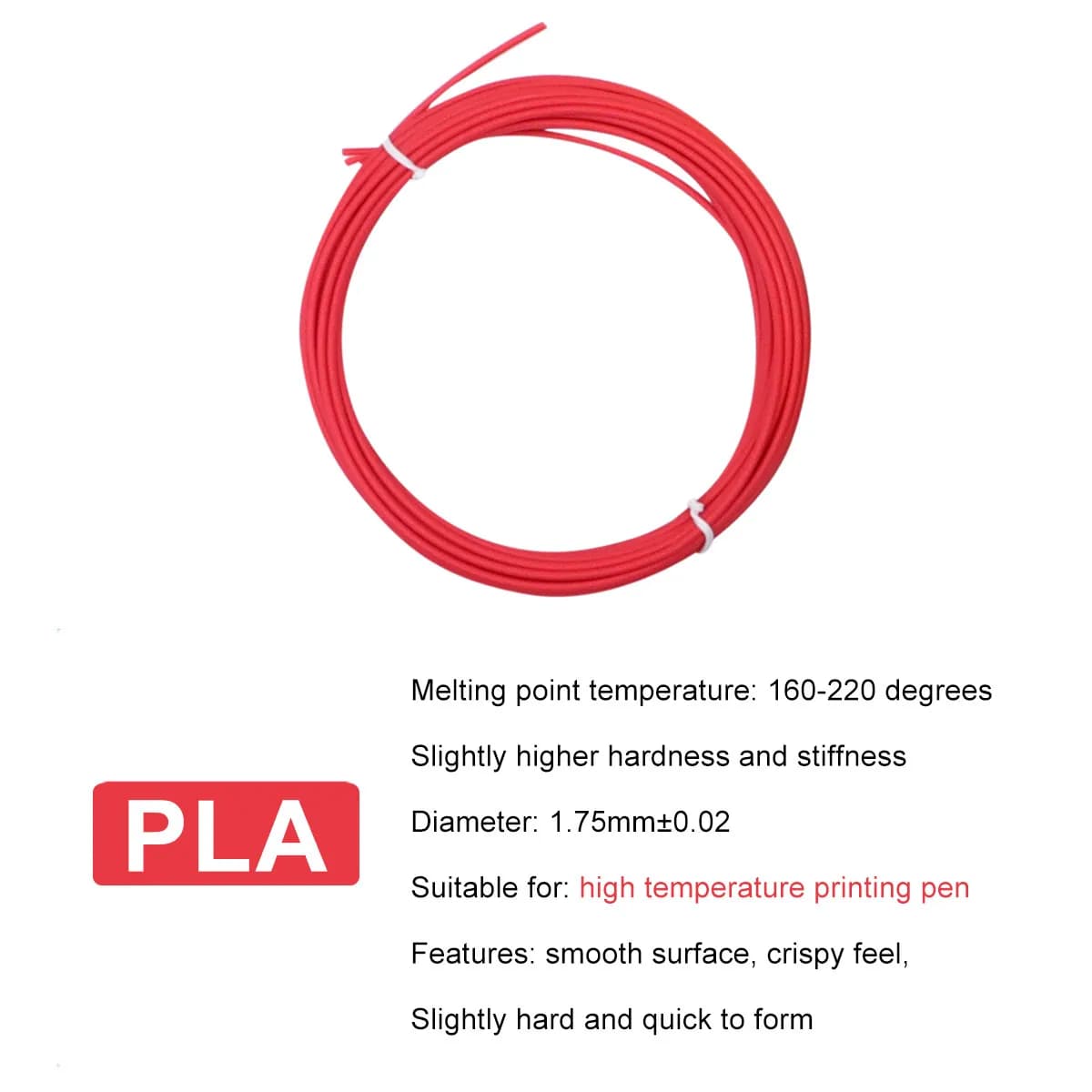 PLA Filament for 3D Printer 1.75mm, 18 Assorted Colors, High Precision, Round Diameter, Biodegradable and Ecological for 3D Pen