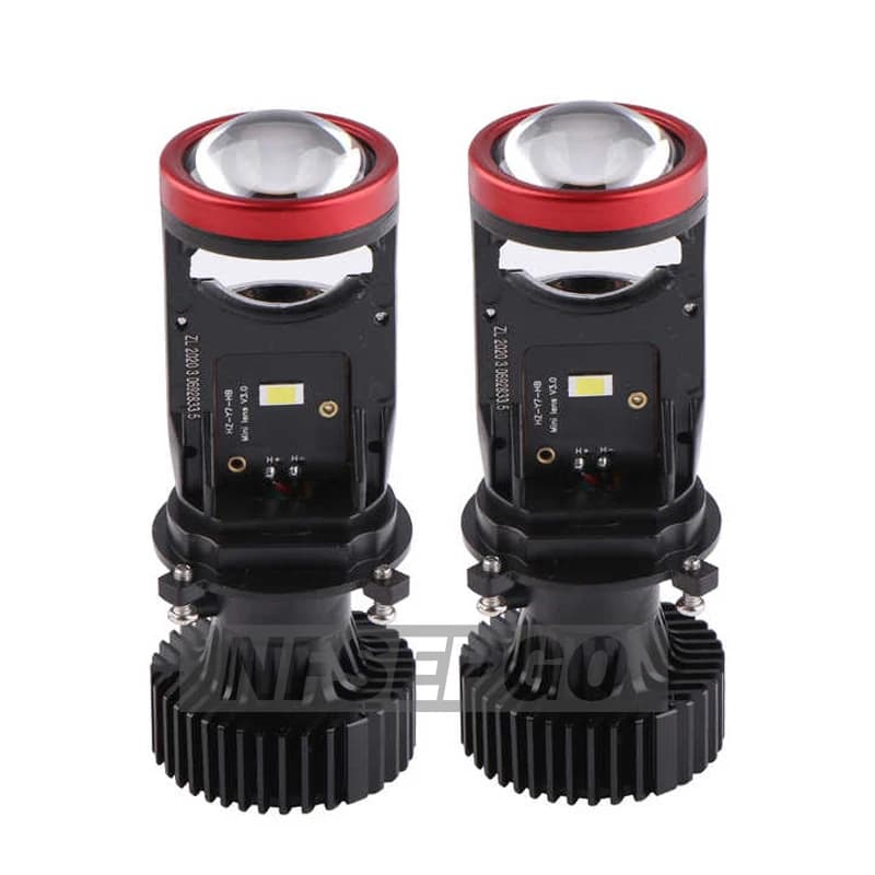2pcs H4 LED Projector Mini Lens Headlight Bulb Conversion High Beam Low Beam Turbo Fan Car H4 LED Headlight Auto Lamp 12V 24V