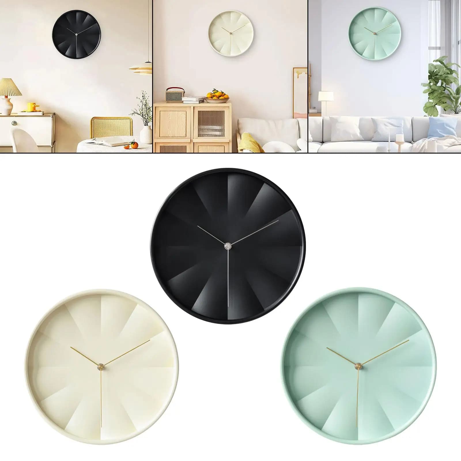 Round Wall Clock, Modern and Simple Decorative Bedroom Hanging Watch, Home, Kitchen