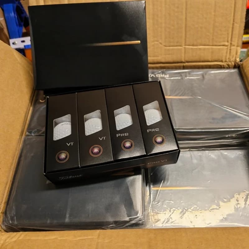 2-Piece Surlyn Cover Golf Balls Gift Set, Two Layer Golf Practice Balls, 1 Large Box with 4 Small Boxes, 3 Balls Each Small Box