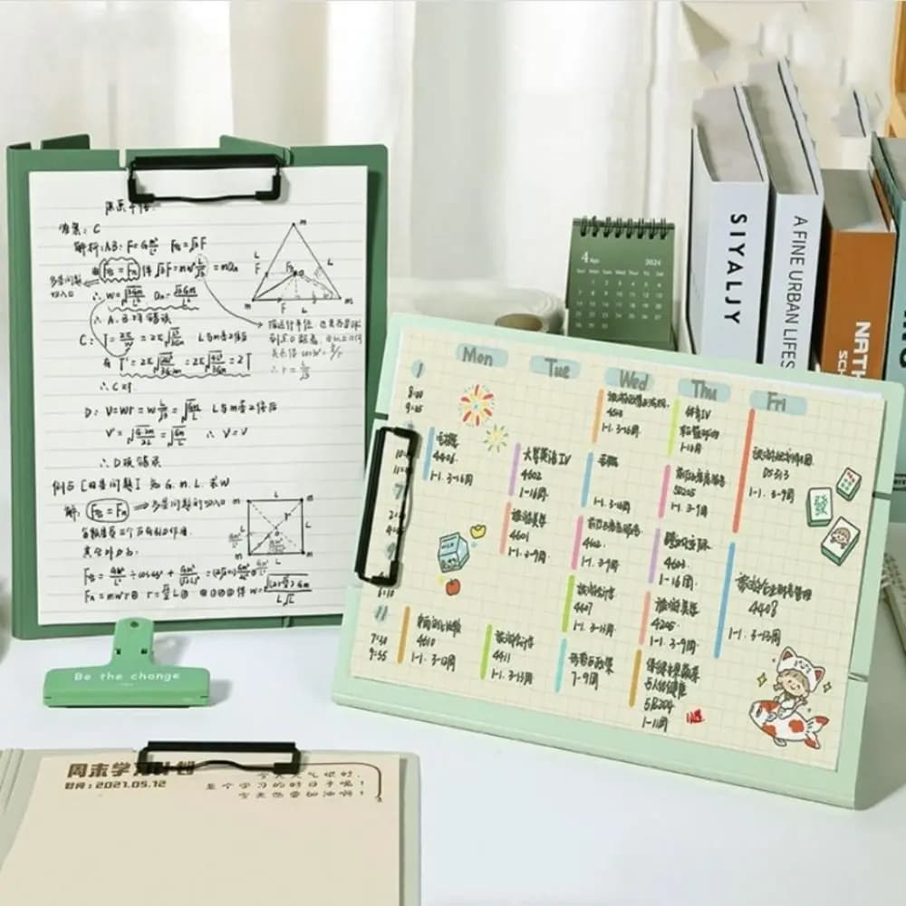 Supporto per blocco note aziendale Cartella per file Appunti pieghevoli Cartella per clip per scheda A4 Organizzatore portatile per espositori per documenti