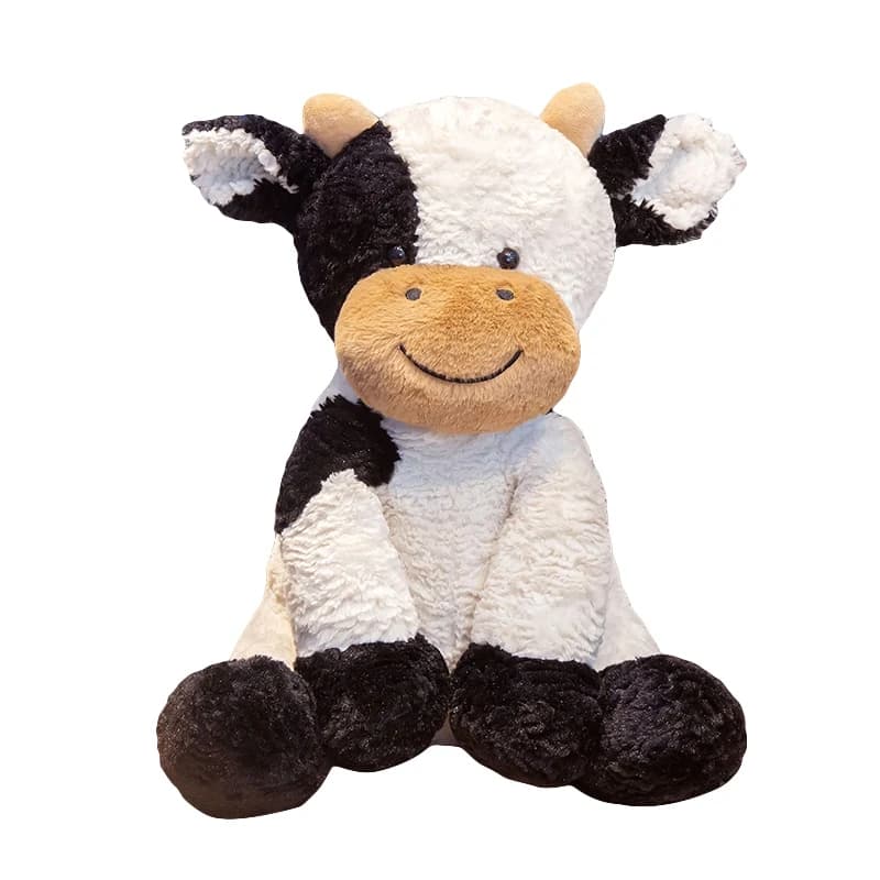 Bello 25 CM-70 CM Huggable Peluche Mucca Giocattolo Bovino Peluche Animali di Peluche Bovino Bambola Morbida Giocattoli Per Bambini Regalo Di Compleanno per I Bambini