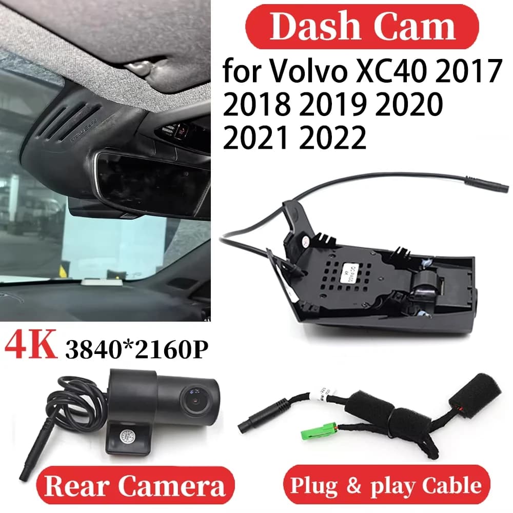 ZJCGO for Volvo XC40 2017-2022 Auto 4K Video Recorder DVR Dash Cam Dash Dash Camera Night Vision Plug and Play