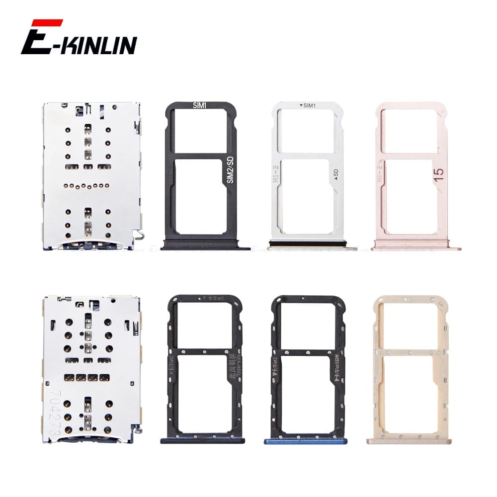 Parti del lettore dell'adattatore del connettore del contenitore della fessura del supporto della presa del vassoio della scheda SIM/scheda Micro SD per HuaWei Mate 10 Pro Lite